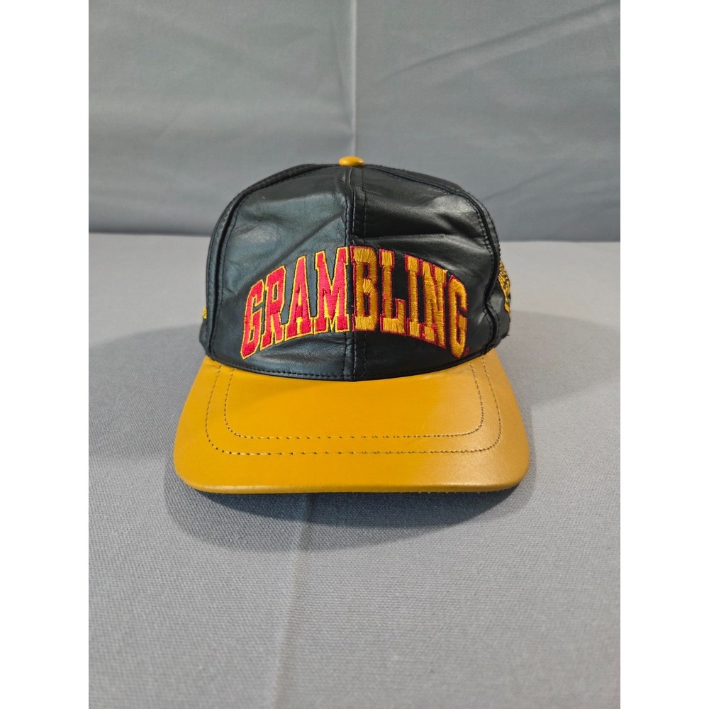 Vintage Modern Headwear Grambling State Tigers Leather Snapback Hat Usa Hbcu